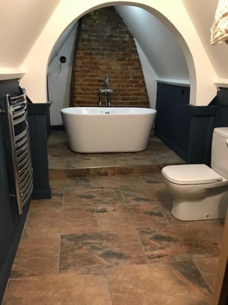 Bathroom in a loft conversion: Swipe To View More Images