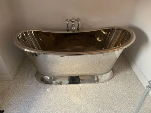 Click Here To Enlarge This Photo Of Metal Bath Installation